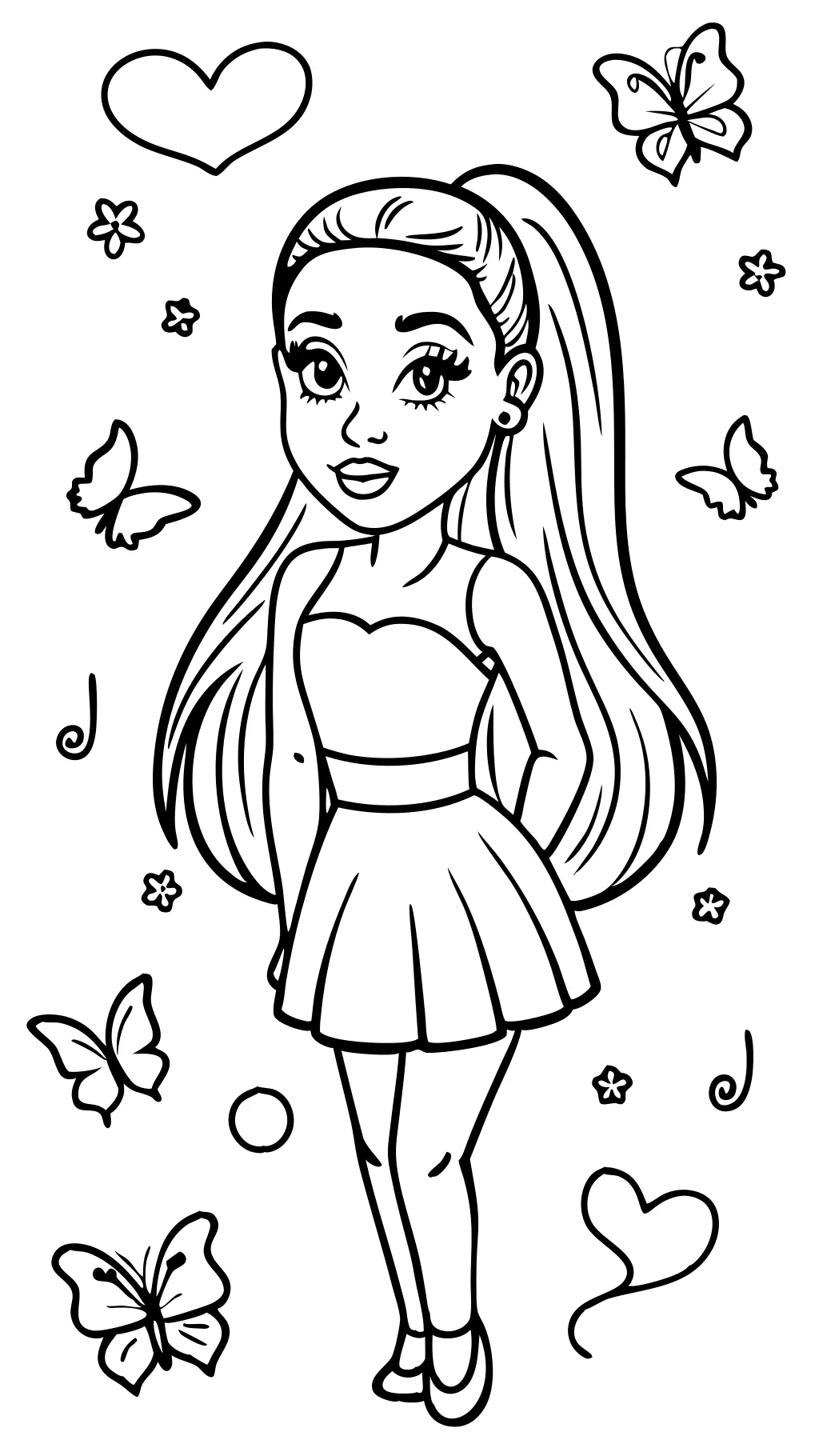 pages à colorier Ariana Grande